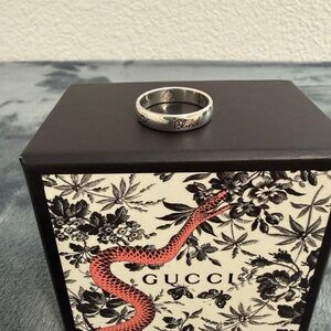 Brand New Gucci Blind for Love Sterling Silver 925 Ring Size 25 (US 11)
